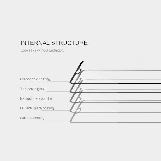 Folie protectie Nillkin  3D CP+MAX din sticla securizata pentru Huawei P20
