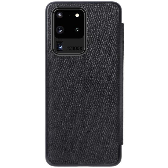 Husa din piele negru de lux Ming cu Samsung Galaxy S20 Ultra