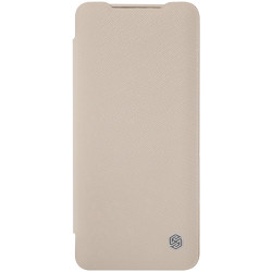 Husa din piele bej de lux Ming cu Samsung Galaxy S20 Plus