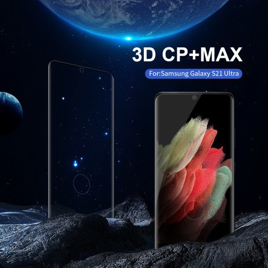 Folie protectie Nillkin 3D CP+MAX din sticla securizata pentru Samsung S21 Ultra Folie protectie Nillkin 3D CP+MAX din sticla securizata pentru Samsung S21 Ultra