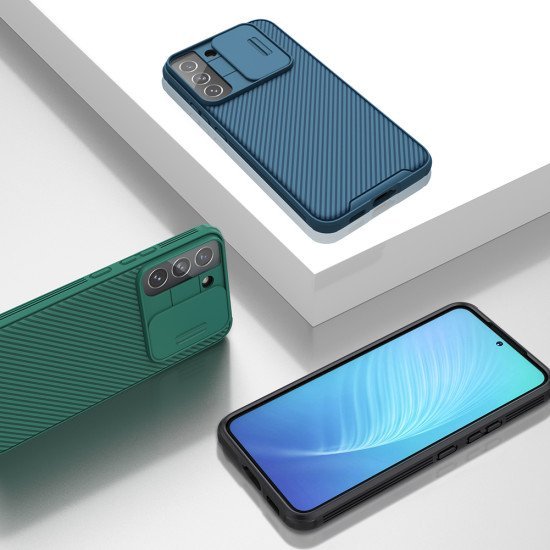 Husa protectie spate si camera foto negru pentru Samsung S22 Plus Albastru Husa protectie spate si camera foto negru pentru Samsung S22 Plus Albastru