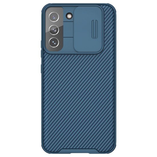 Husa protectie spate si camera foto negru pentru Samsung S22 Plus Albastru