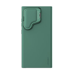 Husa CamShield Silky Prop din silicon pentru Samsung S24 Ultra verde