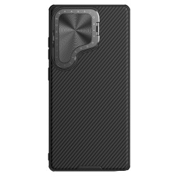Husa magnetica protectie spate si camera foto neagră pentru Samsung S25 Ultra