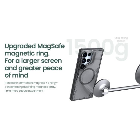 Husa magnetică transparentă neagră Iceblade Prop pentru Samsung S25 Ultra