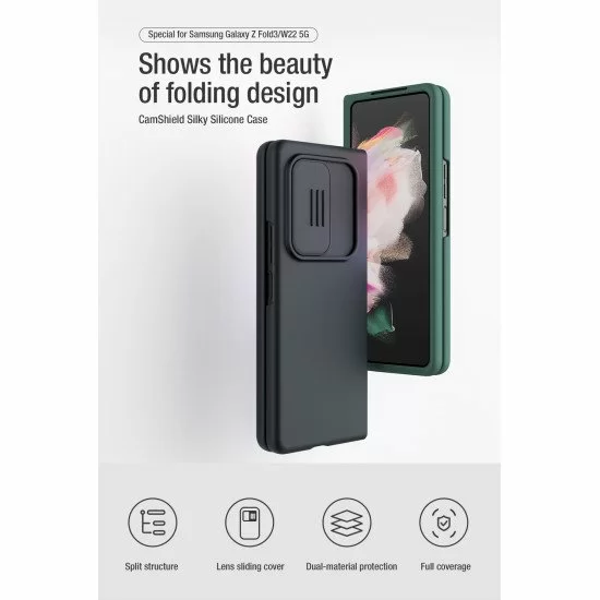 Husa Cover Nillkin CamShield Pro Hard pentru Samsung Z Fold 3/W22 5G negru Husa Cover Nillkin CamShield Pro Hard pentru Samsung Z Fold 3/W22 5G negru