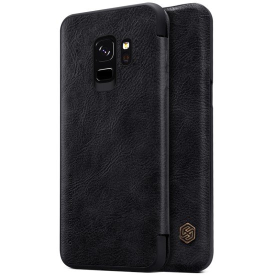 Husa din piele negru de lux QIN cu Samsung Galaxy S9