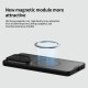 Samsung S26 Ultra husă magnetică CamShield Prop cu spate rigid și protecție pentru cameră, negru transparent