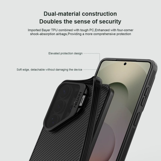 Samsung S26 Ultra husă magnetică CamShield Prop cu spate rigid și protecție pentru cameră, negru transparent Samsung S26 Ultra husă magnetică CamShield Prop cu spate rigid și protecție pentru cameră, negru transparent