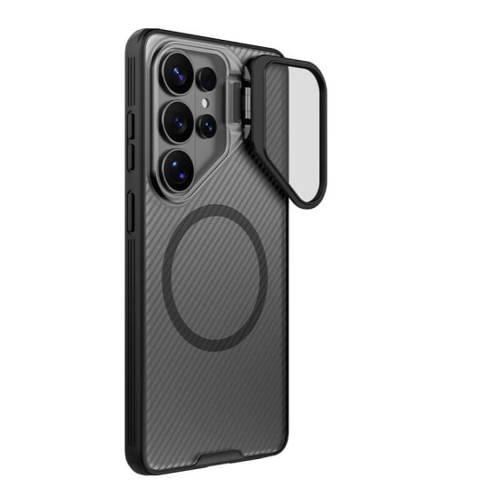 Samsung S26 Ultra husă magnetică CamShield Prop cu spate rigid și protecție pentru cameră, negru transparent Samsung S26 Ultra husă magnetică CamShield Prop cu spate rigid și protecție pentru cameră, negru transparent