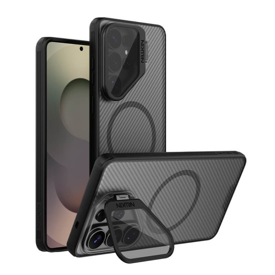 Samsung S26 Ultra husă magnetică CamShield Prop cu spate rigid și protecție pentru cameră, negru transparent Samsung S26 Ultra husă magnetică CamShield Prop cu spate rigid și protecție pentru cameră, negru transparent
