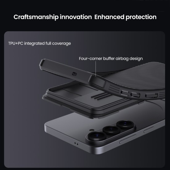 Husa protectie spate si camera foto neagră pentru Samsung S26 Husa protectie spate si camera foto neagră pentru Samsung S26