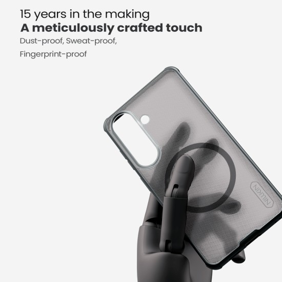 Husa magnetica protectie spate din plastic transparentă neagră pentru Samsung S26
