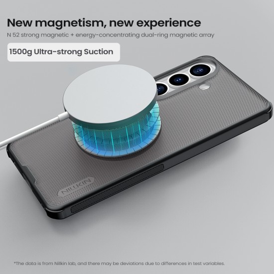 Husa magnetica protectie spate din plastic transparentă neagră pentru Samsung S26