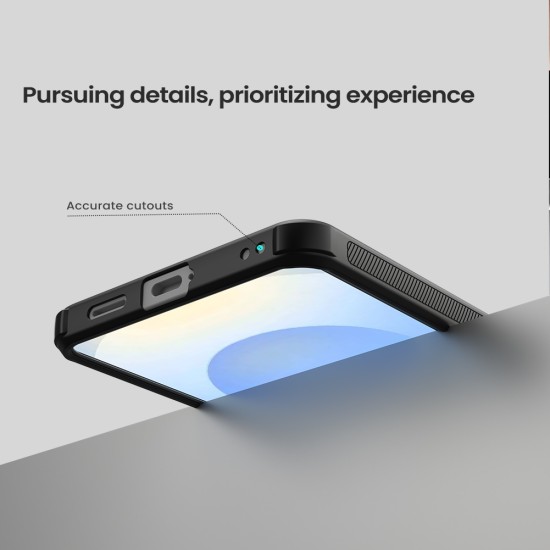 Husa magnetica protectie spate din plastic transparentă neagră pentru Samsung S26