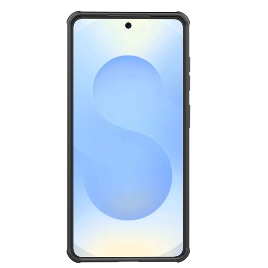 Husa magnetica protectie spate din plastic transparentă neagră pentru Samsung S26