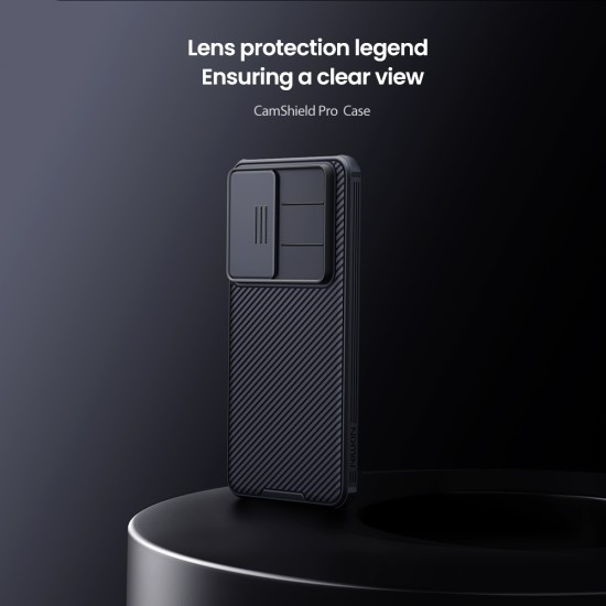 Husa protectie spate si camera foto neagră pentru Samsung S26