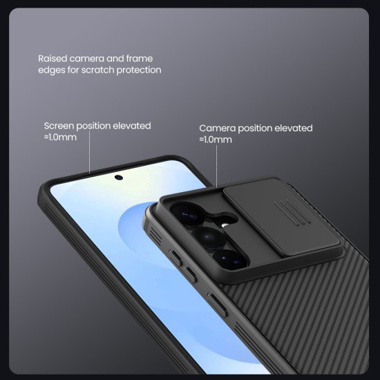 Husa protectie spate si camera foto neagră pentru Samsung S26