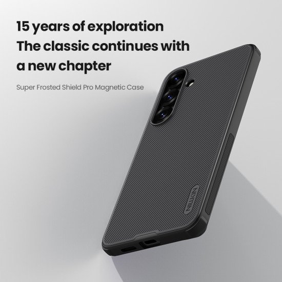 Husa magnetica protectie spate din plastic neagră pentru Samsung S25 Husa magnetica protectie spate din plastic neagră pentru Samsung S25