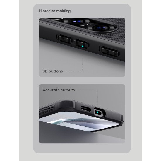Husa magnetica protectie spate din plastic neagră pentru Samsung S25 Husa magnetica protectie spate din plastic neagră pentru Samsung S25