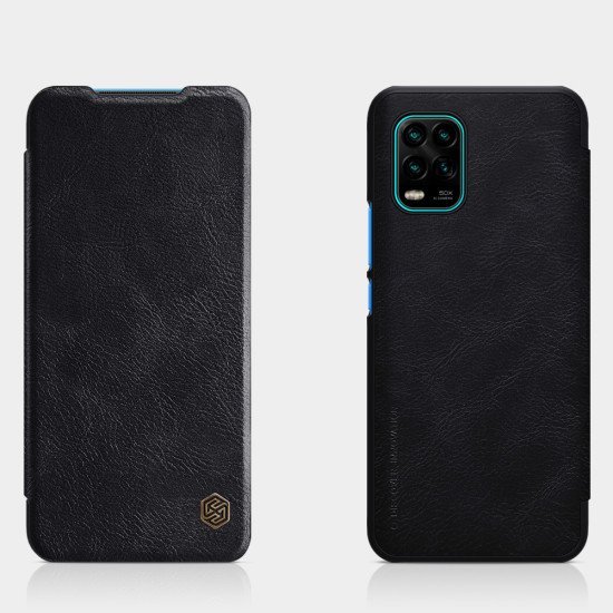 Husa din piele negru de lux QIN cu Mi 10 Lite Husa din piele negru de lux QIN cu Mi 10 Lite