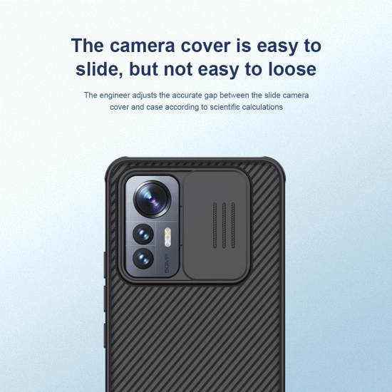 Husa protectie spate si camera foto negru pentru  Mi 12 Lite