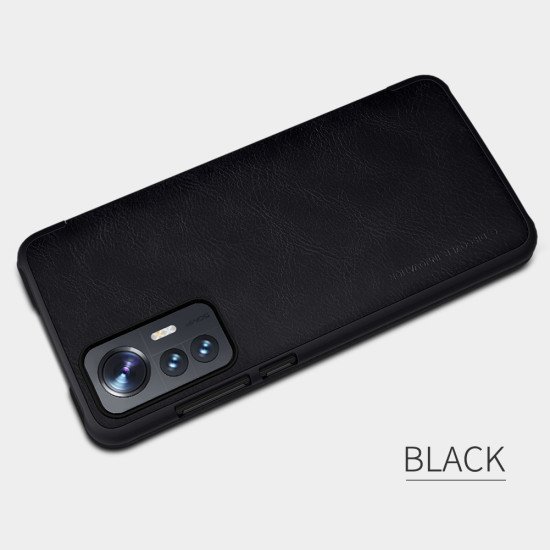 Husa din piele negru de lux QIN cu Mi 12 Lite Husa din piele negru de lux QIN cu Mi 12 Lite