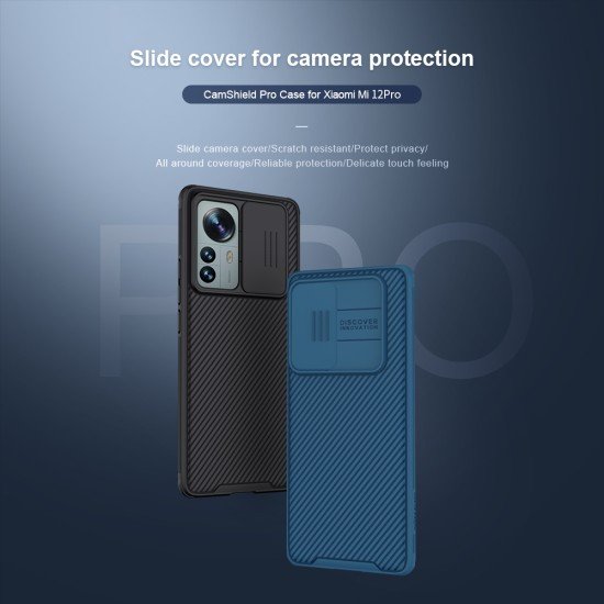 Husa protectie spate si camera foto albastru pentru  Mi 12 PRO / 12S PRO