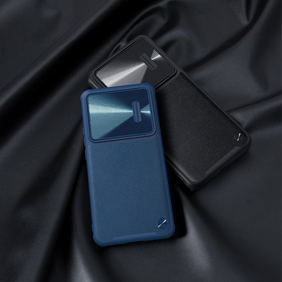 Husa din piele Nillkin CamShield albastru pentru Xiaomi 12T Pro