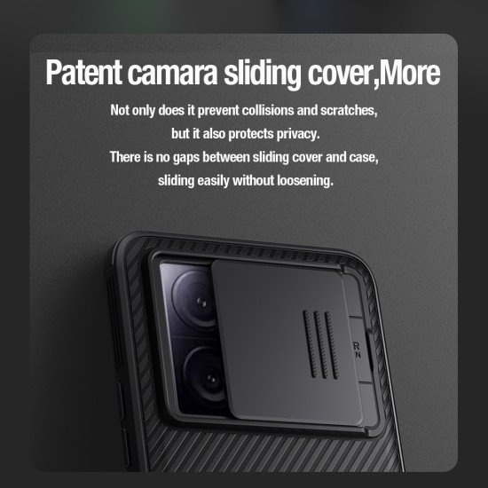 Husa protectie spate si camera foto negru pentru Xiaomi 13T / 13T Pro