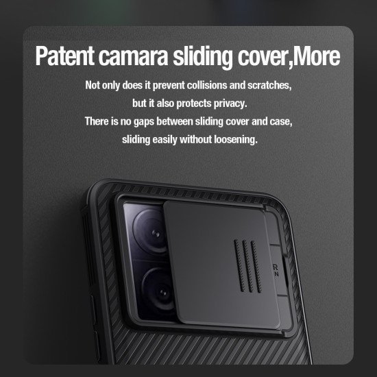 Husa protectie spate si camera foto negru pentru Xiaomi 13T / 13T Pro