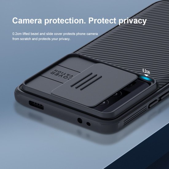 Husa protectie spate si camera foto negru pentru Poco F5 Pro 5G