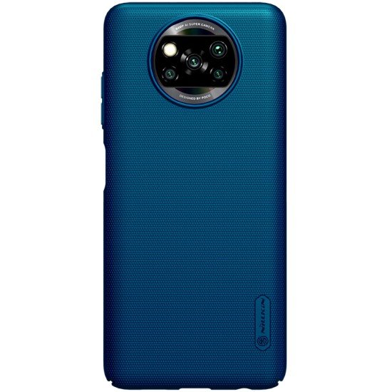 Husa protectie spate din plastic albastru pentru Poco X3 NFC / Poco X3 Pro