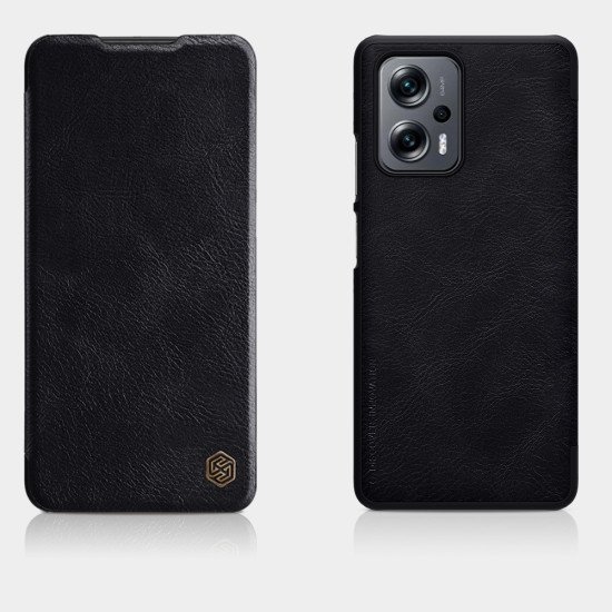 Husa din piele negru de lux QIN cu Poco X4 GT 5G Husa din piele negru de lux QIN cu Poco X4 GT 5G