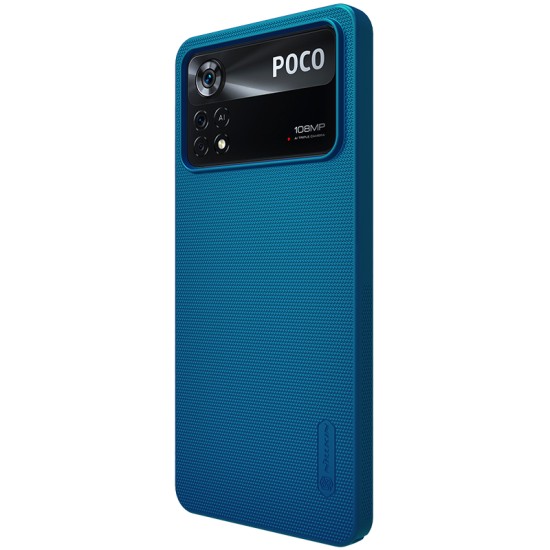 Husa protectie spate din plastic albastru pentru Poco X4 Pro 5G