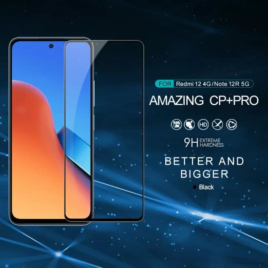 Folie protectie Nillkin CP+Pro din sticla securizata pentru Redmi 12 4G Folie protectie Nillkin CP+Pro din sticla securizata pentru Redmi 12 4G