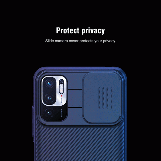 Husa protectie spate si camera foto albastru pentru Redmi Note 10 5G / POCO M3 PRO 5G