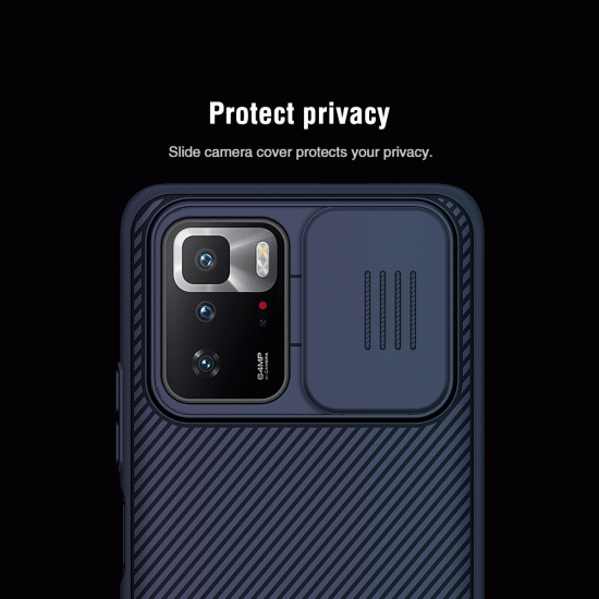 Husa protectie spate si camera foto albastru pentru POCO X3 GT 5G
