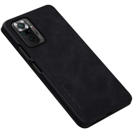 Husa din piele negru de lux QIN cu Redmi Note 10 Pro