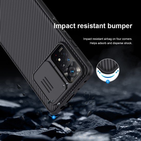 Husa protectie spate si camera foto negru pentru Redmi Note 11 Pro / 11 Pro 5G