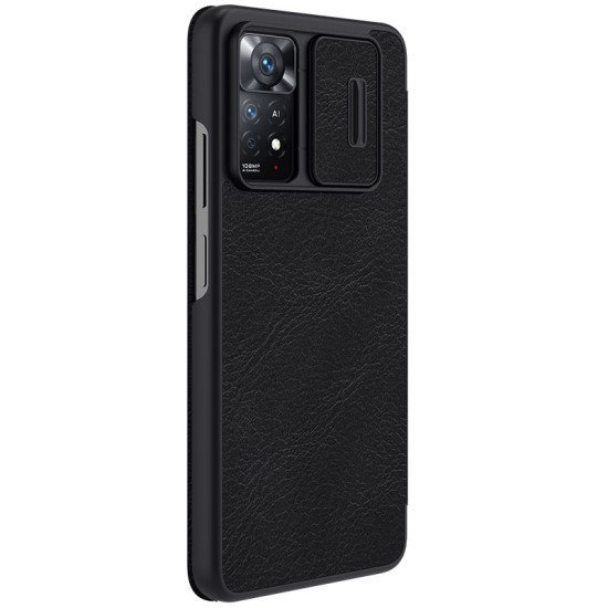 Husa din piele negru de lux QIN cu Redmi Note 12 Pro 4G