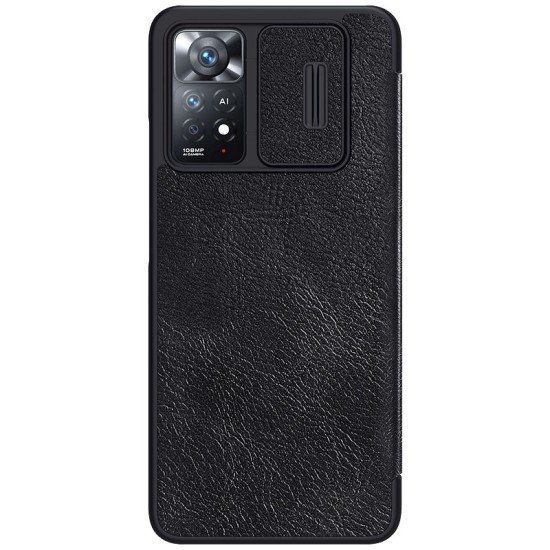 Husa din piele negru de lux QIN cu Redmi Note 12 Pro 4G