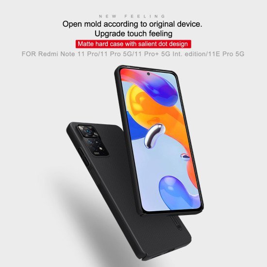 Husa protectie spate din plastic negru pentru Redmi Note 11 Pro / 11 Pro 5G