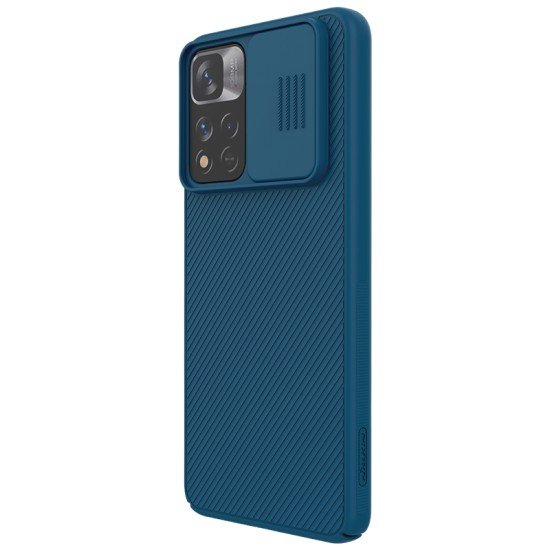 Husa protectie spate si camera foto albastru pentru Redmi Note 11 Pro+ 5G