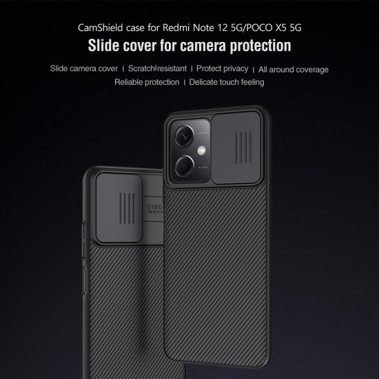 Husa protectie spate si camera foto albastru pentru Redmi Note 12 5G / Poco X5 5G