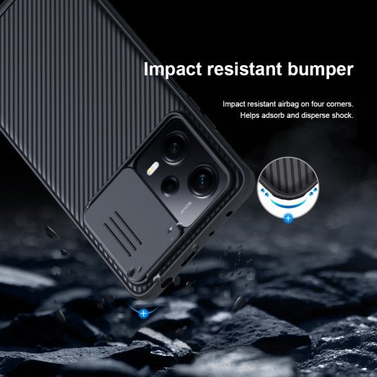 Husa protectie spate si camera foto negru pentru Redmi Note 12 Pro 5G / Poco X5 Pro 5G