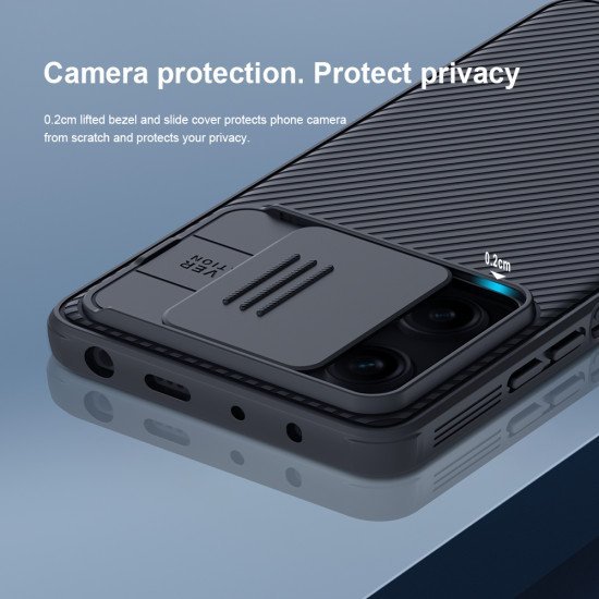 Husa protectie spate si camera foto albastru pentru Redmi Note 12 Pro 5G / Poco X5 Pro 5G