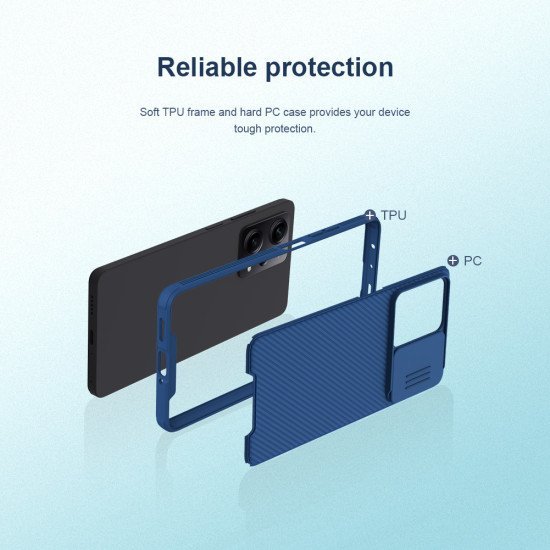 Husa protectie spate si camera foto albastru pentru Redmi Note 12 Pro 5G / Poco X5 Pro 5G