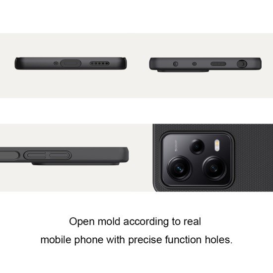 Husa protectie spate din plastic negru pentru Redmi Note 12 5G / Poco X5 5G