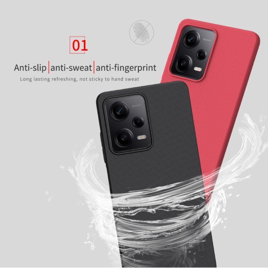 Husa protectie spate din plastic albastru pentru Redmi Note 12 5G / Poco X5 5G